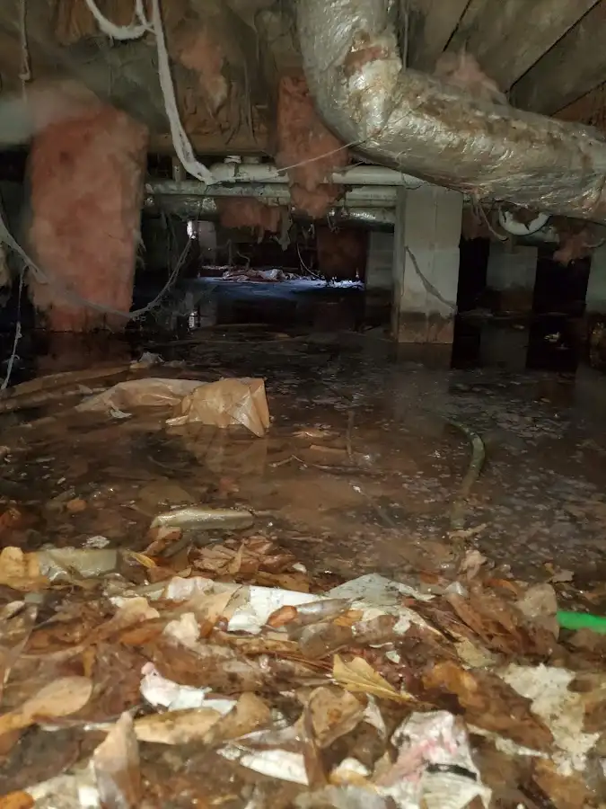 Crawl space flood assessment for Commercial Water Damage Restoration in Laketown